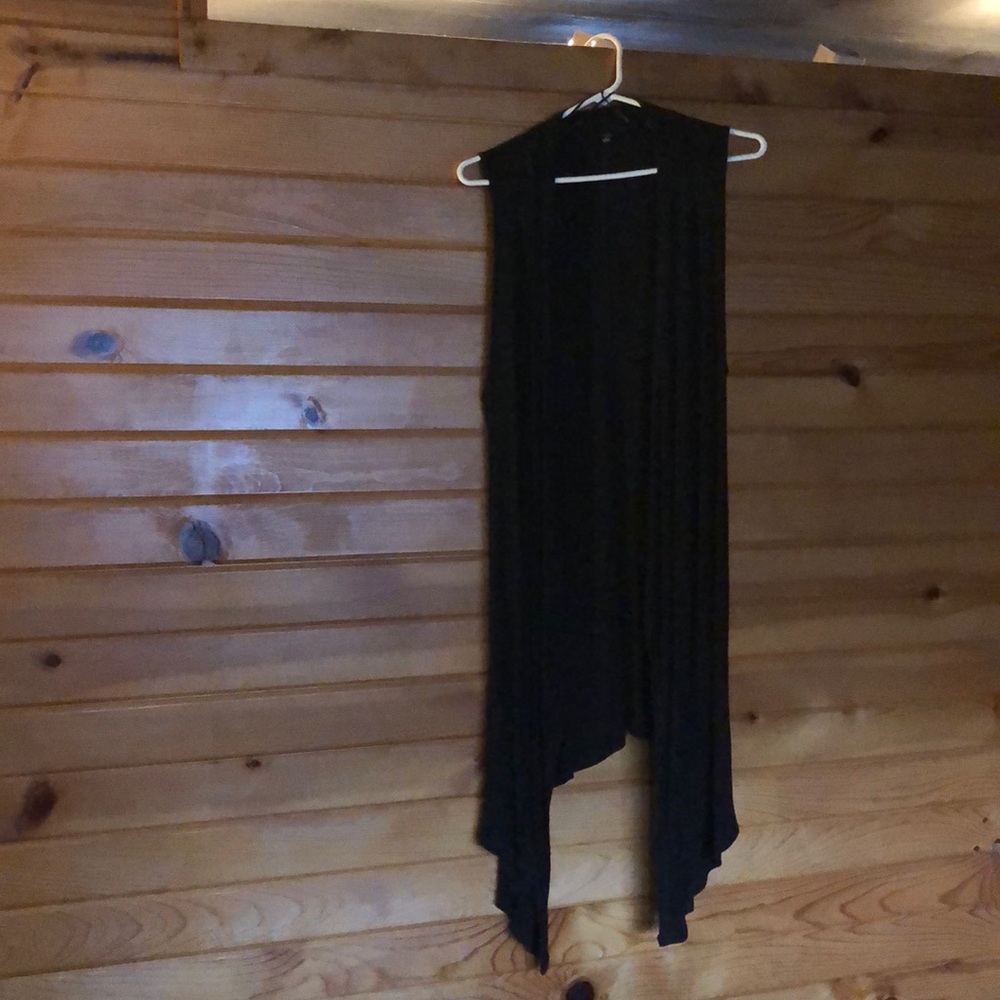 Black long Cardigan Vest